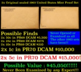 2x Original sealed 1963 United States Mint Proof Set! A total of 10 Coins Inside, 5 each!