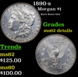 1890-s Morgan Dollar $1 Grades Unc Details