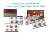 Group of 2 United States Mint Set in Original Government Packaging! From 1984-1985 with 20 Coins Ins