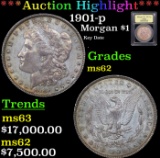 ***Auction Highlight*** 1901-p Morgan Dollar $1 Graded Select Unc By USCG (fc)