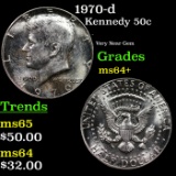 1970-d Kennedy Half Dollar 50c Grades Choice+ Unc