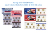 Group of 2 United States Mint Set in Original Government Packaging! From 2002-2003 with 40 Coins Ins