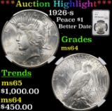 ***Auction Highlight*** NGC 1926-s Peace Dollar $1 Graded ms64 By NGC (fc)