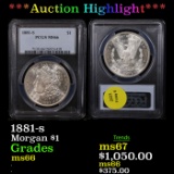 ***Auction Highlight*** PCGS 1881-s Morgan Dollar $1 Graded ms66 By PCGS (fc)