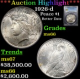 ***Auction Highlight*** PCGS 1926-d Peace Dollar $1 Graded ms66 By PCGS (fc)