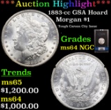 ***Auction Highlight*** NGC 1883-cc Morgan Dollar GSA Hoard $1 Graded ms64 By NGC (fc)