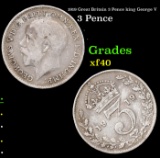 1919 Great Britain 3 Pence king George V Grades xf