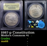 1987-p Constitution Modern Commem Dollar $1 Graded GEM+++ Unc By USCG