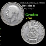 1929 Britain 1 Shilling 1s KM-833 Grades xf