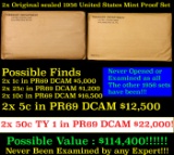 2x Original sealed 1956 United States Mint Proof Set! A total of 10 Coins Inside, 5 each!