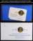 24KT gold on Sterling Medal 1970 FRANKLIN MINT Collector's Society Charter Member Envelope, Card & C