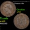 1853-B France 10 Centimes KM-771.2 Grades xf+