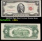 1953 $2 Red Seal United States Note Grades vf+