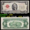1928D $2 Red Seal United States Note Grades xf