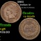 1861 Indian Cent 1c Grades vg details