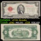 1928E $2 Red Seal United States Note Key Date To Series Fr-1506 Grades vf+