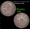 1888-A France 50 Centimes, Silver Grades xf