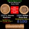 Mixed small cents 1c orig shotgun roll, 1917-s Wheat Cent, 1899 Indian Cent other end, Brinks Wrappe
