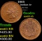 1865 Indian Cent 1c Grades Select Unc RB