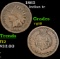 1862 Indian Cent 1c Grades vg+