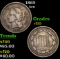 1865 Three Cent Copper Nickel 3cn Grades vf++