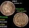 1863 Indian Cent 1c Grades VF Details
