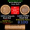 Mixed small cents 1c orig shotgun roll, 1919-d Wheat Cent, 1883 Indian Cent other end, Brinks Wrappe