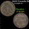 1842 Canada Bank of Montreal 1 Penny Bank Token Grades xf details
