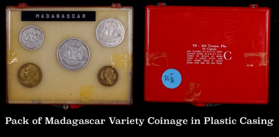 Pack of Madagascar Variety Coinage in Plastic Casing Grades ng