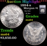 ***Auction Highlight*** 1894-S Morgan Dollar $1 Graded ms64 By SEGS (fc)