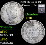 1883 Hawaii 10c Hawaii Dime 10c Graded xf40 By SEGS