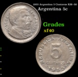 1955 Argentina 5 Centavos KM--50 Grades xf