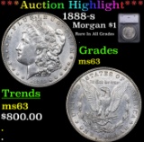 ***Auction Highlight*** 1888-s Morgan Dollar $1 Graded ms63 By SEGS (fc)