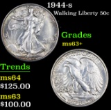 1944-s Walking Liberty Half Dollar 50c Grades Select+ Unc