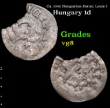 Ca. 1342 Hungarian Denar, Louis I Grades vg, very good