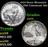 1925 Stone Mountain Old Commem Half Dollar 50c Grades Choice AU