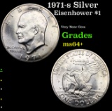 1971-s Silver Eisenhower Dollar $1 Grades Choice+ Unc