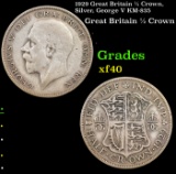 1929 Great Britain 1/2 Crown, Silver, George V KM-835 Grades xf