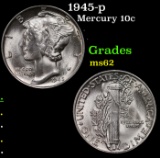 1945-p Mercury Dime 10c Grades Select Unc
