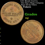 G.H. Meade Coal Co. One Day's Wage Company Store Scrip Token Grades