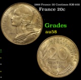 1966 France 20 Centimes KM-930 Grades Choice AU/BU Slider