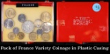 Pack of France Variety Coinage in Plastic Casing Grades ng