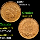 1899 Indian Cent 1c Grades Choice Unc RD