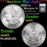 ***Auction Highlight*** 1891-s Morgan Dollar $1 Graded ms65 By SEGS (fc)