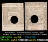 Connecticut Colonial Currency June 1st, 1780 1 Shilling 3 Pence (1s 3d) Fr-CT235 Printed By T. Green