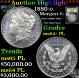 ***Auction Highlight*** 1880-o Morgan Dollar $1 Graded Choice Unc+ PL By USCG (fc)