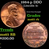 1984-p DDO Lincoln Cent 1c Grades GEM Unc RB