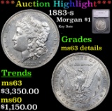 ***Auction Highlight*** 1883-s Morgan Dollar $1 Graded ms63 details By SEGS (fc)