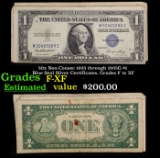 50x Non-Consec 1935 through 1935G $1 Blue Seal Silver Certificates, Grades F to XF Grades vf+