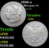 1896-s Morgan Dollar $1 Grades vf+